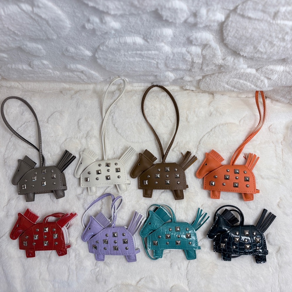 Adorable War Horses Bag Charm | Studded Horse Silhouette decorations
